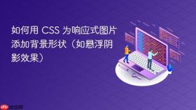 如何用 CSS 为响应式图片添加背景形状(如悬浮阴影效果)