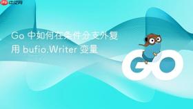 Go 中如何在条件分支外复用 bufio.Writer 变量
