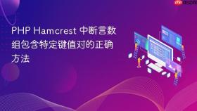 PHP Hamcrest 中断言数组包含特定键值对的正确方法
