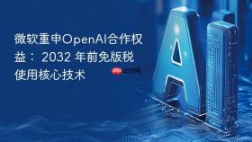 微软重申openai合作权益: 2032 年前免版税使用核心技术