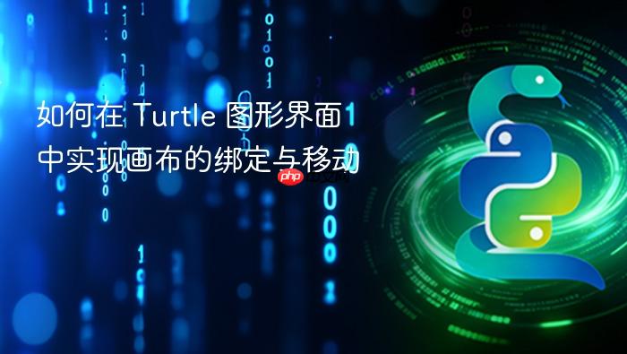 如何在 Turtle 图形界面中实现画布的绑定与移动
