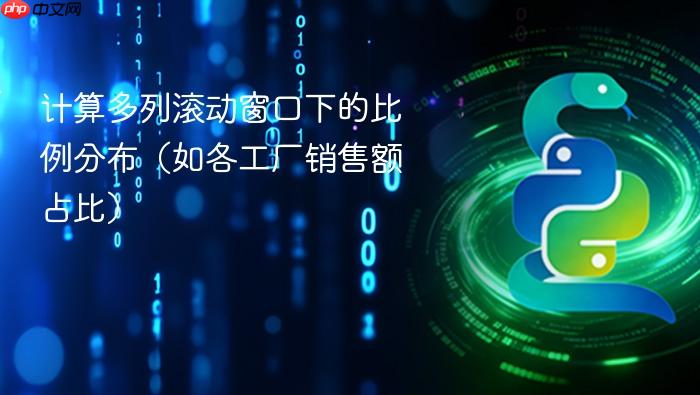 计算多列滚动窗口下的比例分布(如各工厂销售额占比)