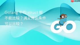 golang 中的 struct 能不能比较?满足什么条件可以比较?