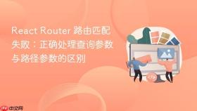 React Router 路由匹配失败:正确处理查询参数与路径参数的区别