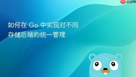 如何在 go 中实现对不同存储后端的统一管理