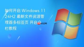 如何开启 windows 11 24h2 最新文件资源管理器多标签页 开启分栏教程