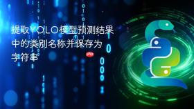 提取YOLO模型预测结果中的类别名称并保存为字符串