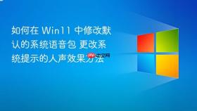 如何在 win11 中修改默认的系统语音包 更改系统提示的人声效果方法