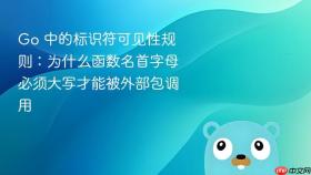 Go 中的标识符可见性规则：为什么函数名首字母必须大写才能被外部包调用
