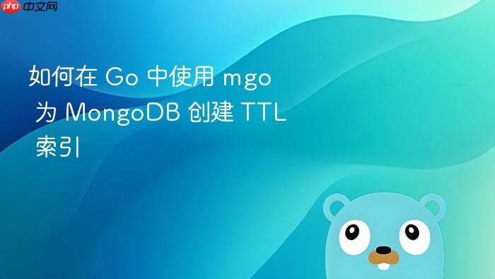 如何在 Go 中使用 mgo 为 MongoDB 创建 TTL 索引