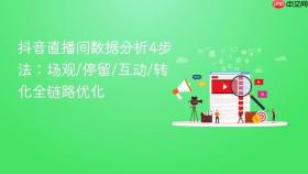抖音直播间数据分析4步法:场观/停留/互动/转化全链路优化
