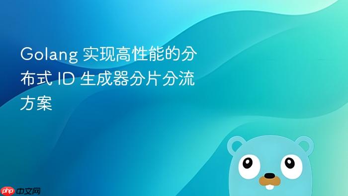 golang 实现高性能的分布式 id 生成器分片分流方案