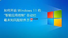 如何开启 windows 11 的“智能应用控制” 自动拦截未知风险软件方法