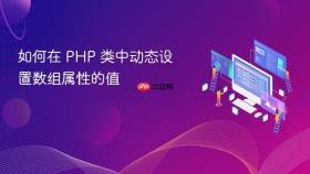 如何在 PHP 类中动态设置数组属性的值
