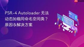 PSR-4 Autoloader 无法动态加载同命名空间类？原因与解决方案
