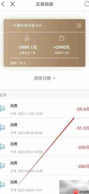 一卡通礼遇卡消费明细查询
