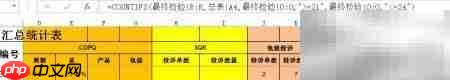 产品终检统计表设计指南