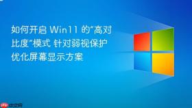 如何开启 win11 的“高对比度”模式 针对弱视保护优化屏幕显示方案
