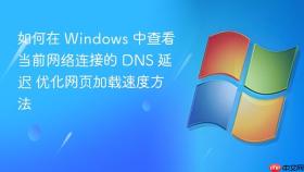 如何在 windows 中查看当前网络连接的 dns 延迟 优化网页加载速度方法