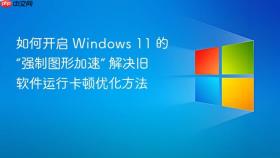 如何开启 windows 11 的“强制图形加速” 解决旧软件运行卡顿优化方法