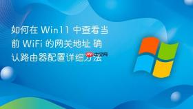 如何在 win11 中查看当前 wifi 的网关地址 确认路由器配置详细方法