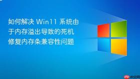 如何解决 win11 系统由于内存溢出导致的死机 修复内存条兼容性问题