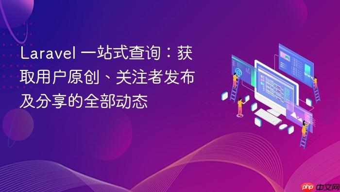 Laravel 一站式查询:获取用户原创、关注者发布及分享的全部动态