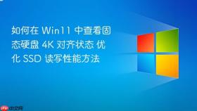 如何在 win11 中查看固态硬盘 4k 对齐状态 优化 ssd 读写性能方法