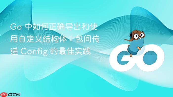 Go 中如何正确导出和使用自定义结构体:包间传递 Config 的最佳实践