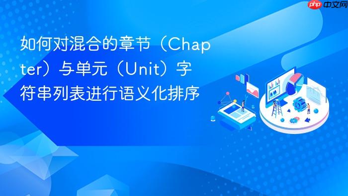 如何对混合的章节(Chapter)与单元(Unit)字符串列表进行语义化排序