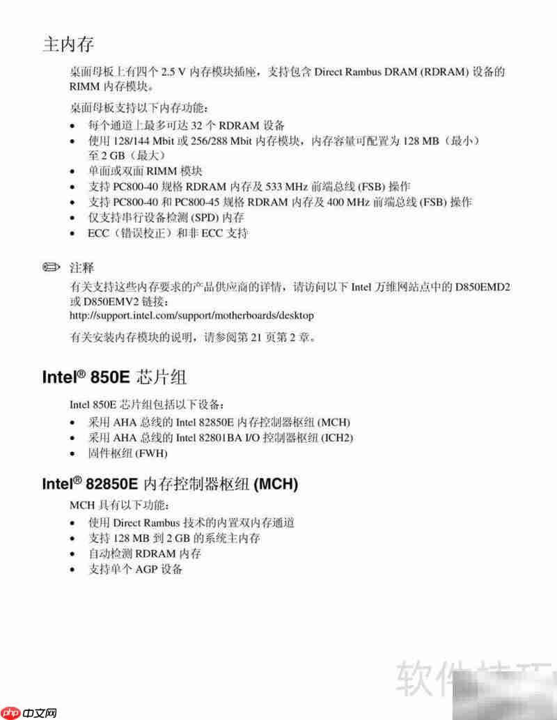 Intel D850EMV2主板指南