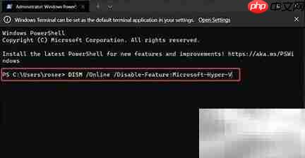 Win11彻底关闭Hyper-V方法