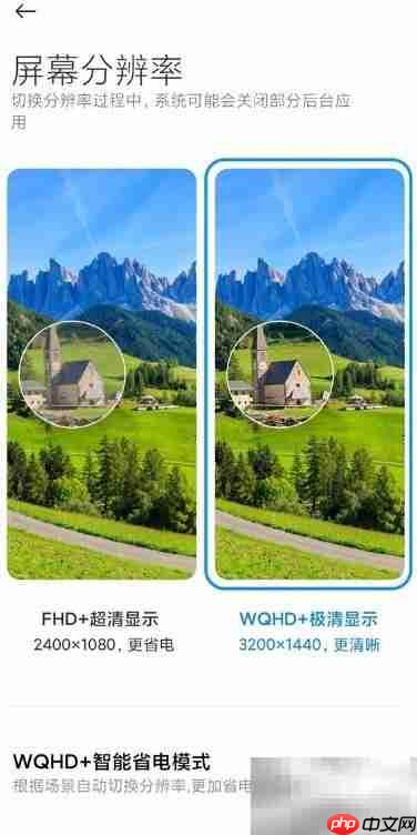 小米11Pro关闭2K分辨率方法