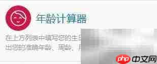 计算专家年龄计算器使用指南