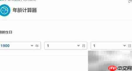 计算专家年龄计算器使用指南