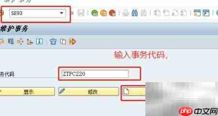 SAP数据库表维护配置