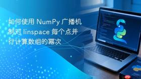 如何使用 NumPy 广播机制对 linspace 每个点并行计算数组的幂次