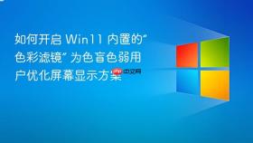 如何开启 win11 内置的“色彩滤镜” 为色盲色弱用户优化屏幕显示方案