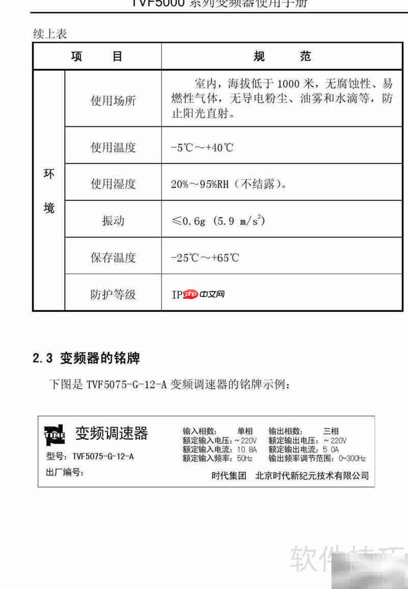TVF5000变频器使用手册