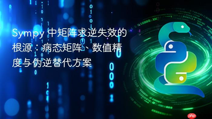 Sympy 中矩阵求逆失效的根源:病态矩阵、数值精度与伪逆替代方案