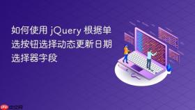 如何使用 jQuery 根据单选按钮选择动态更新日期选择器字段
