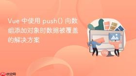 Vue 中使用 push() 向数组添加对象时数据被覆盖的解决方案
