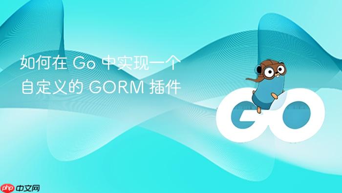 如何在 go 中实现一个自定义的 gorm 插件