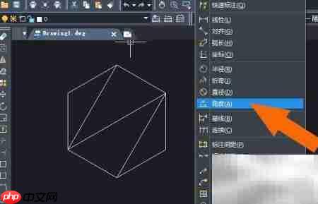 中望CAD2020角度标注方法