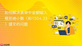 如何解决表单中金额输入框拒绝小数(如1504.33)提交的问题