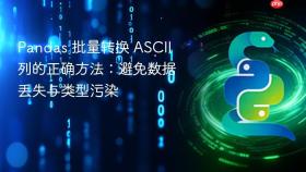 Pandas 批量转换 ASCII 列的正确方法：避免数据丢失与类型污染
