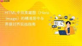 HTML中双英雄图（Hero Image）的精准居中与并排对齐实战指南
