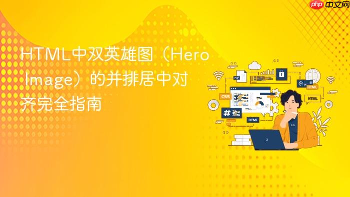 HTML中双英雄图(Hero Image)的并排居中对齐完全指南