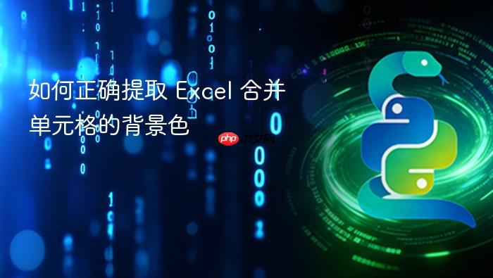 如何正确提取 Excel 合并单元格的背景色