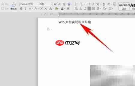WPS如何实现点击输入?